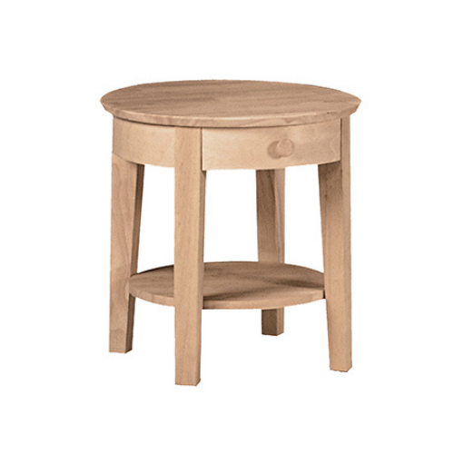 PHILLIPS OVAL END TABLE 21"WX21"DX25"H